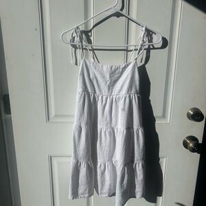 Abercrombie & Fitch White Ruffled Dress